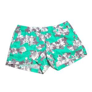 Kut from the Kloth Jansen 100% Linen Floral Printed Shorts Pull On Style Size 12